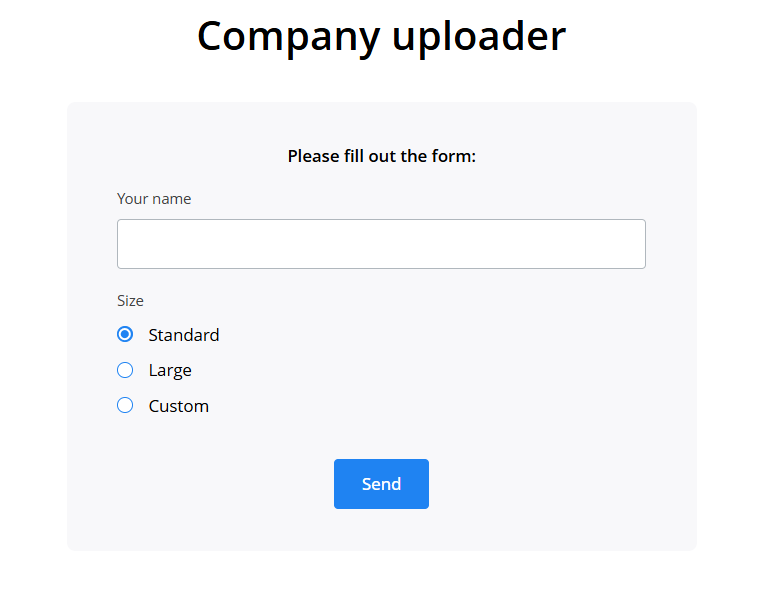 Multi-page uploader moving to the custom form step